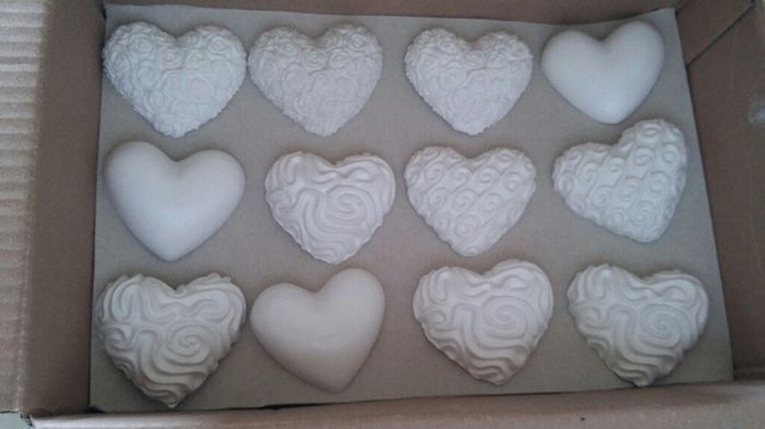 Gessetti a forma di cuore segnaposto - 1