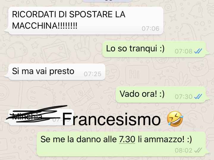 Condividi lo screenshot dell'ultimo messaggio che vi siete inviati - 1