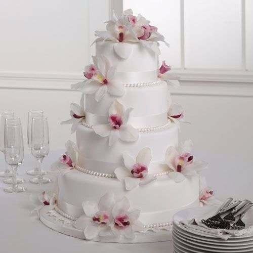 Torta con orchidee