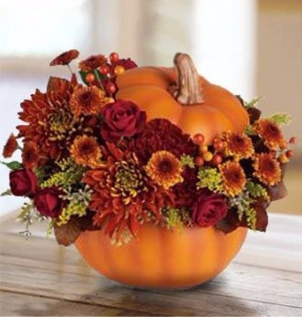 Centrotavola zucca e fiori