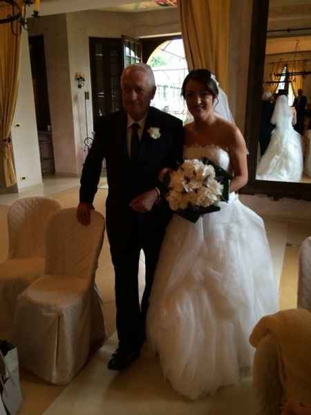 l'arrivo alla cerimomia