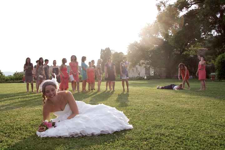 lancio del bouquet