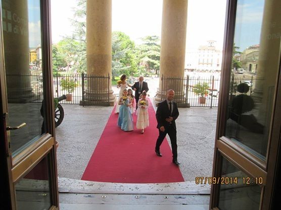 sul tappeto rosso con papá