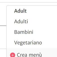 menu opzioni
