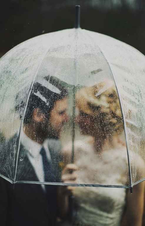 Wedding with rain