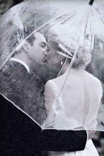 Wedding with rain