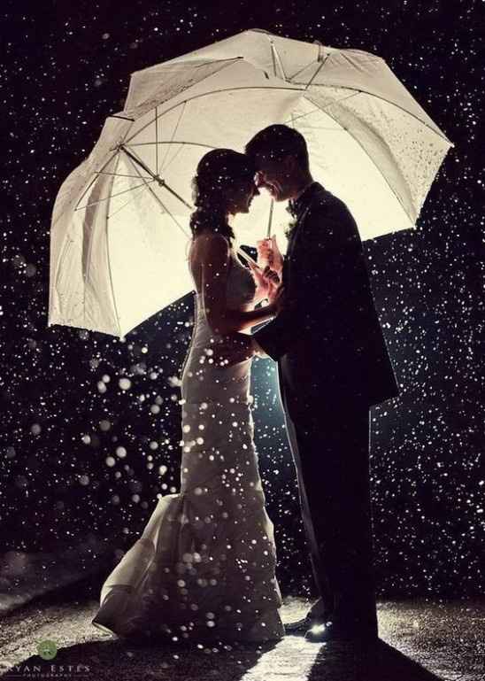 Wedding with rain