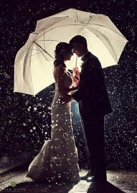 Wedding with rain