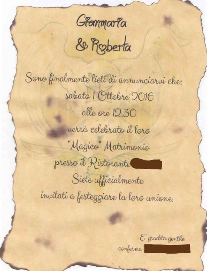 Partecipazioni stile harry potter fai da me - 2