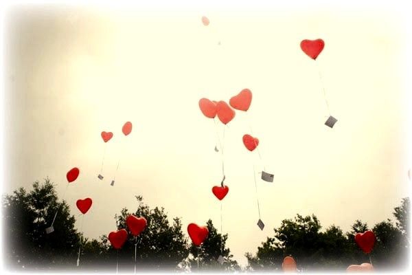 Palloncini a forma di cuore