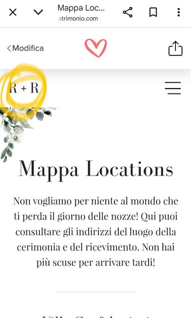 Modificare R+r in alto a sinistra nel sitoweb matrimonio - 1