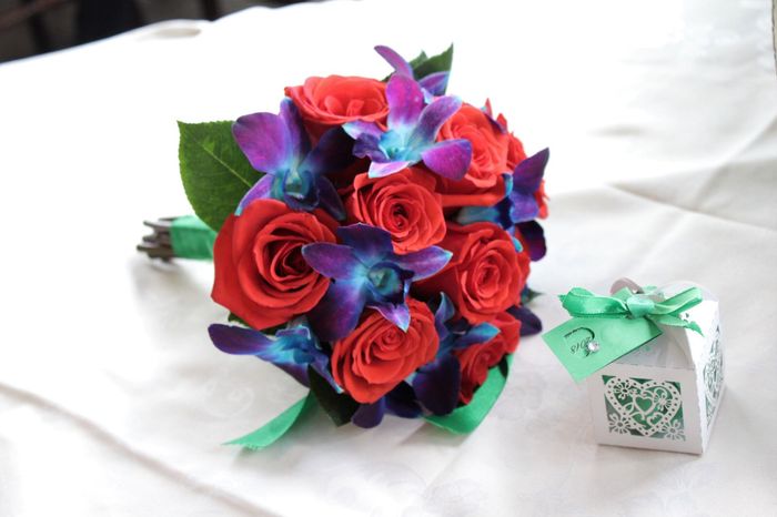 Bouquet sposa azzurro/blu 1