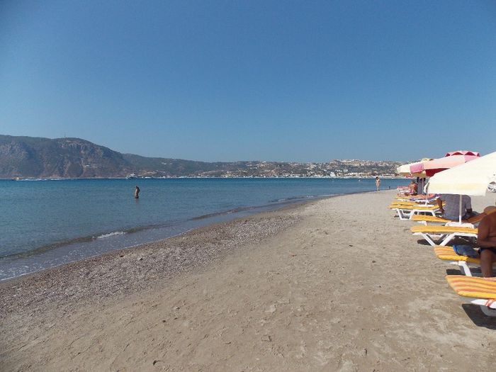 Agios Stefanos, la spiaggia più bella di kos a mio parere, sabbia e acqua limpidissima, si trova a k