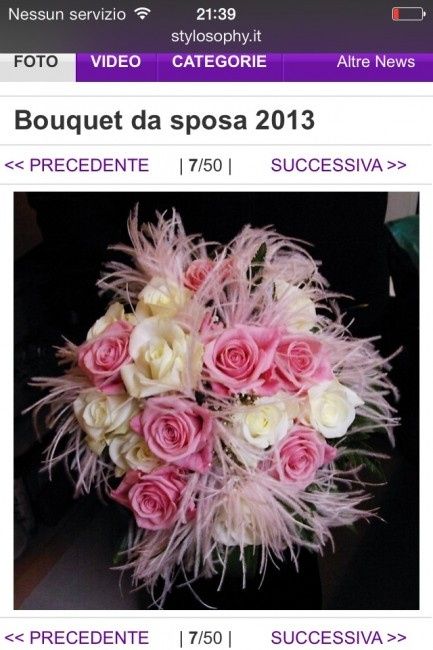 Bouquet con piume rosa 