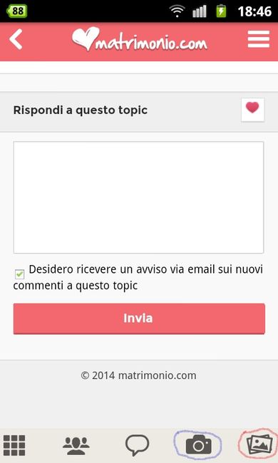 per inserire foto da app