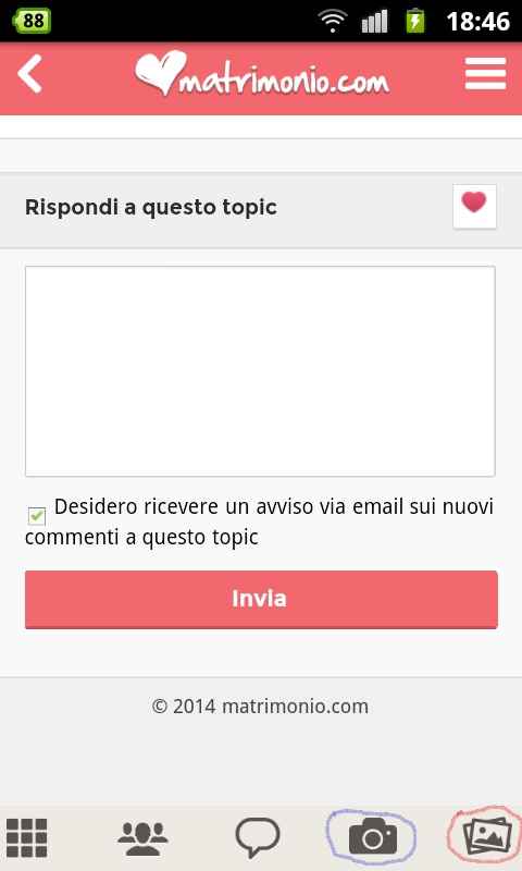 per inserire foto da app