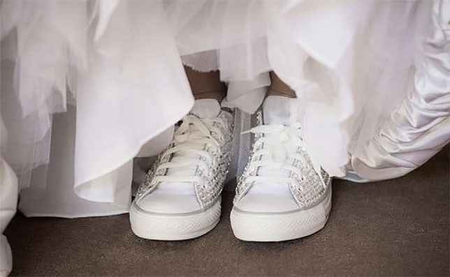 Scarpe da ginnastica bianche cheap da sposa