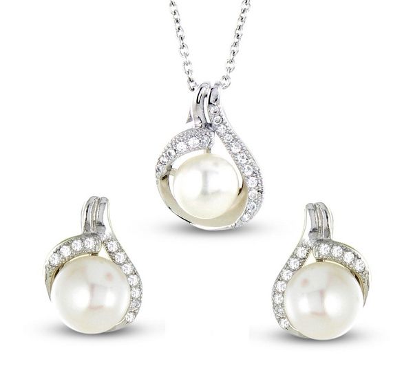 Parure perle e Swarovski