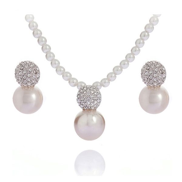 Parure perle e cristalli