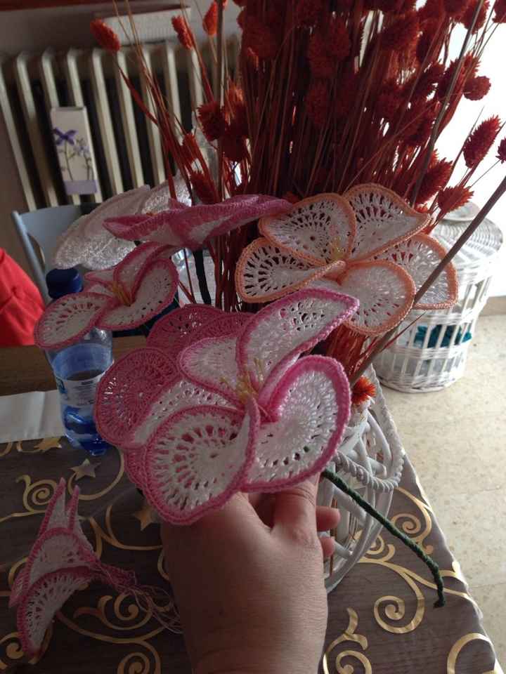 Porta confetti fiore uncinetto per colleghe - 2