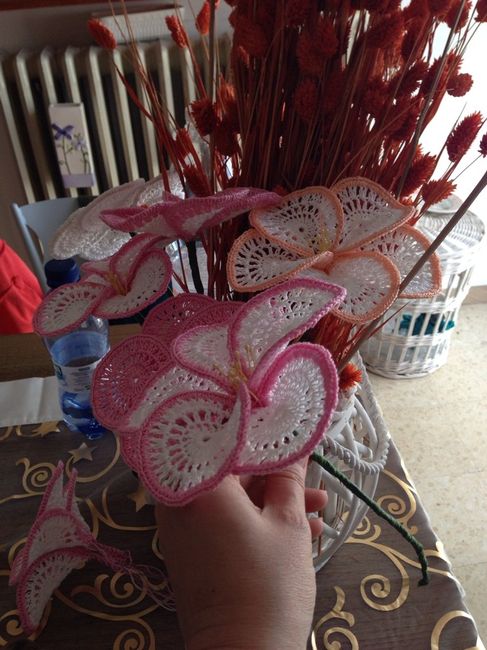 Porta confetti fiore uncinetto per colleghe - 2