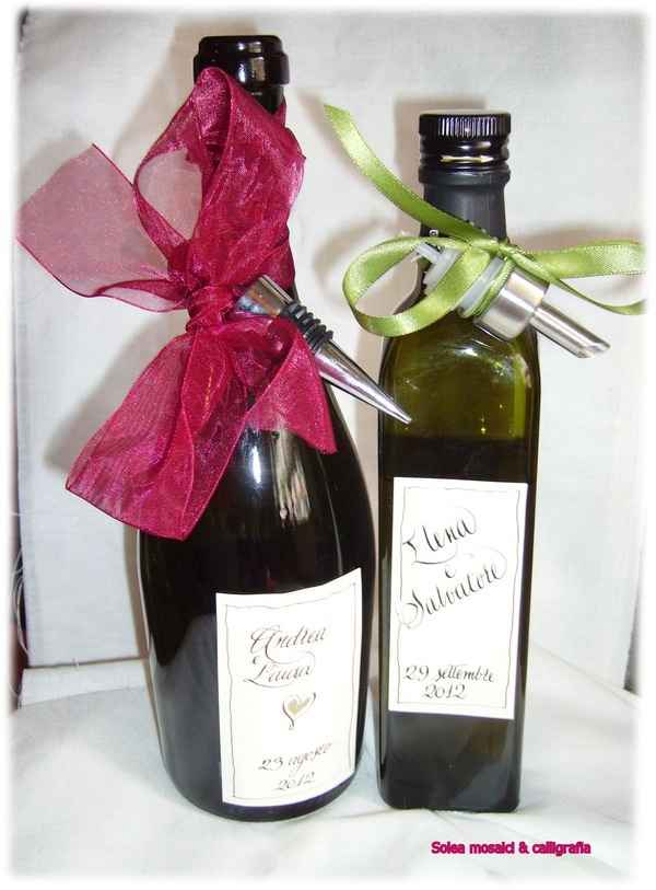 Etichette adesive scritte a mano per bomboniere