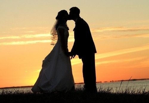 bacio al tramonto