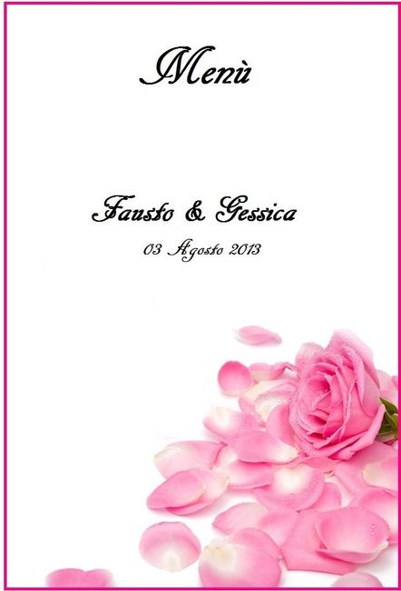 il nostro menù ....