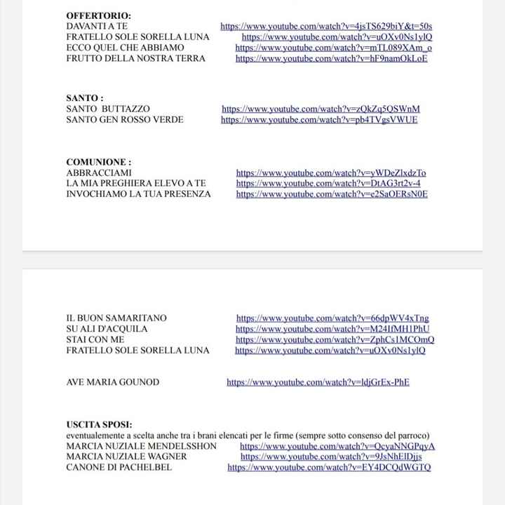Musiche rito in chiesa - 1