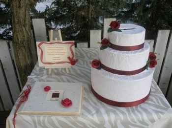 disposizione guest book e torta porta buste