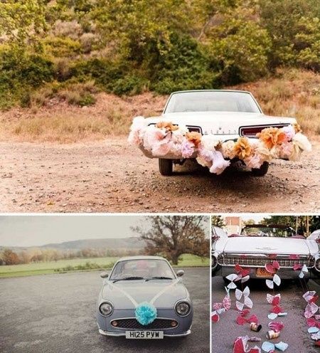 decorazione auto pom pom