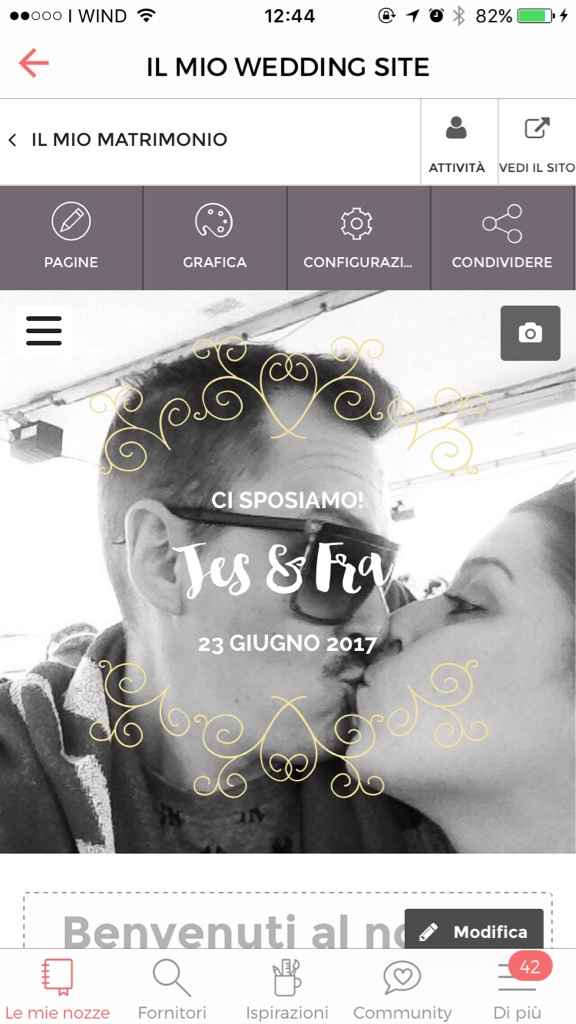 Chi di voiha già creato il wedding site? - 1