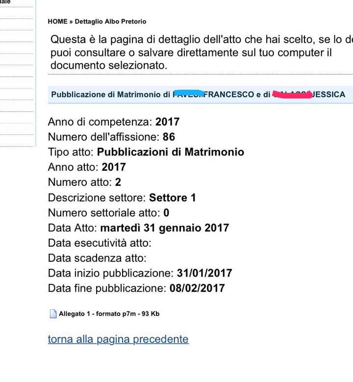 Pubblicazioni e fedi...😍 - 2
