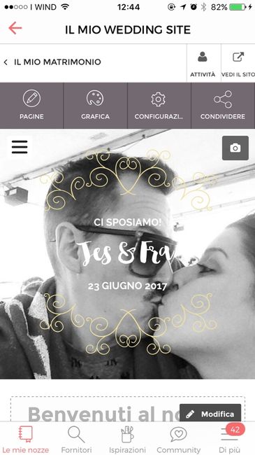 Chi di voiha già creato il wedding site? - 1