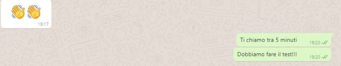 Condividi lo screenshot dell'ultimo messaggio che vi siete inviati - 1