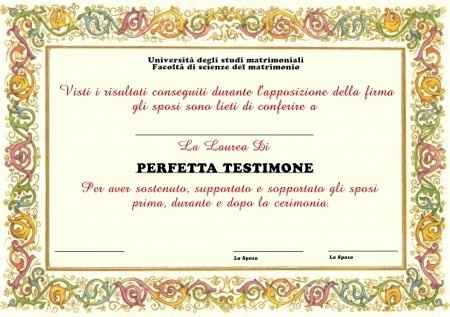 Laurea testimoni