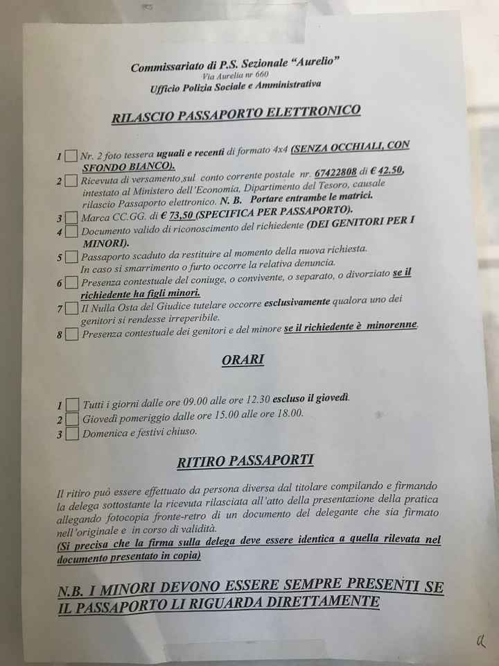  Tempistica passaporto - 1