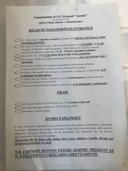  Tempistica passaporto - 1