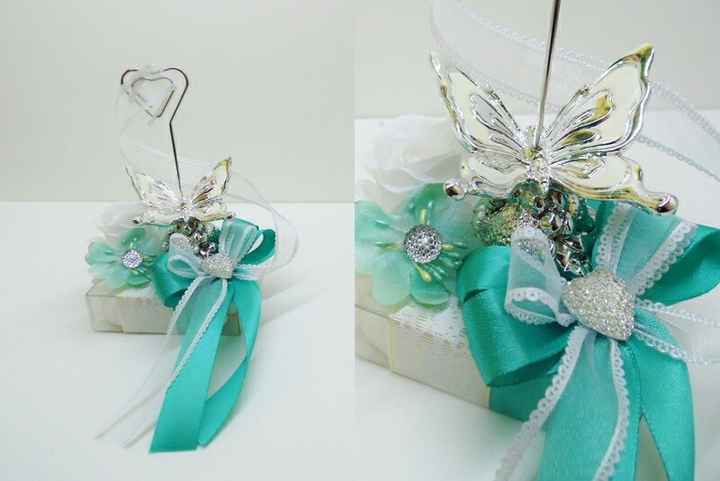 Matrimonio bianco con accenni tiffany - 3