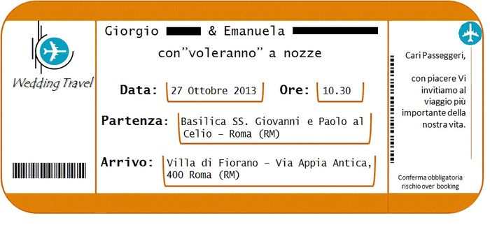 Partecipazione - Biglietto Aereo