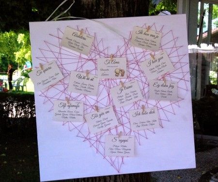 Tableau de mariage cuore 