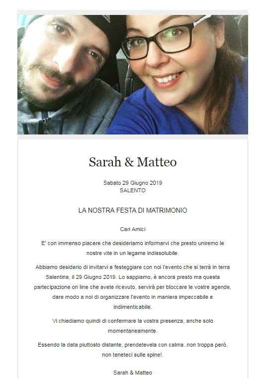 Il nostro "Save the date"