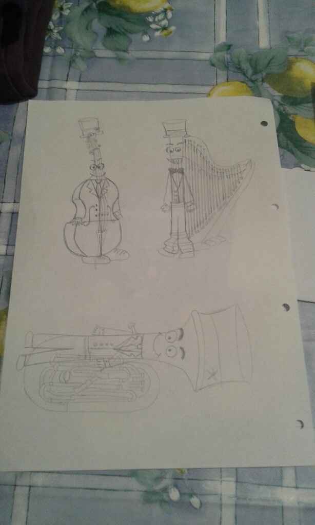 Bozza disegni per tableau marriage. - 2