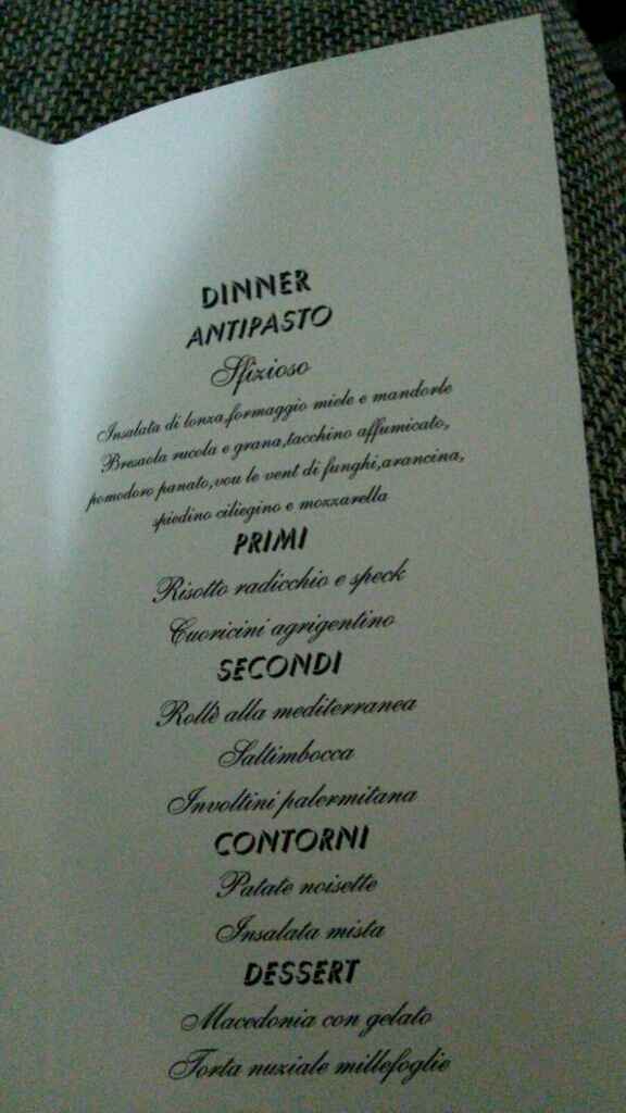 Menu nozze 35eur. vi piace? - 2