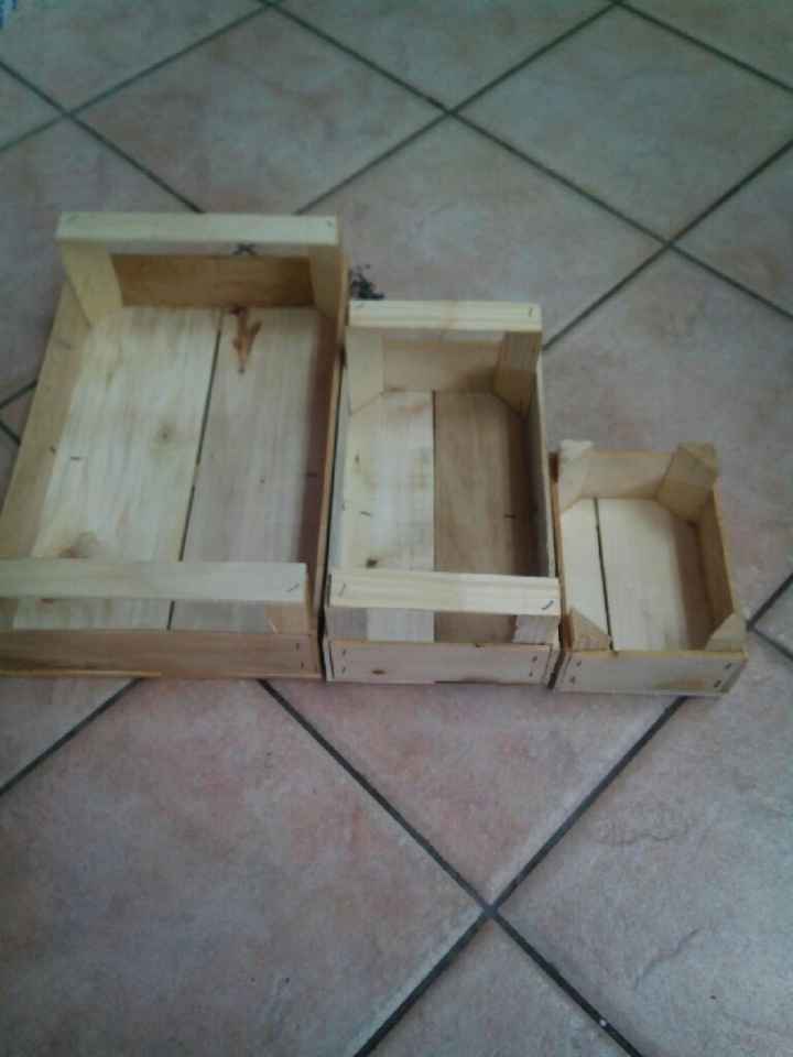 Cassette di legno centrotavola - 1