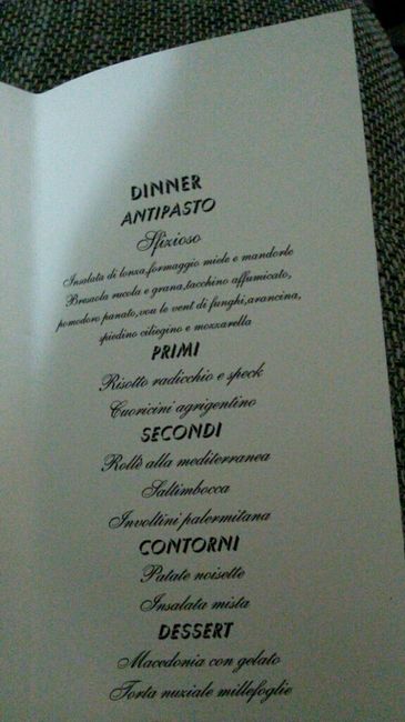 Menu nozze 35eur. vi piace? - 2