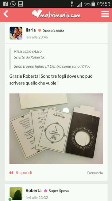 Curiosa: come saranno le vostre partecipazioni? - 2