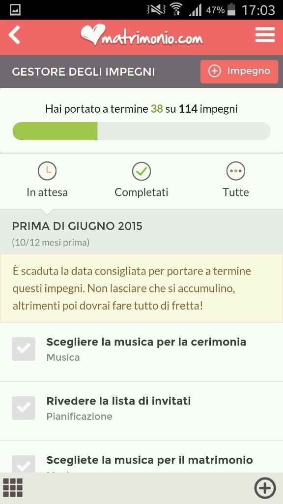 Esiste una "lista delle cose da fare nelle ultime due settimane" - 1