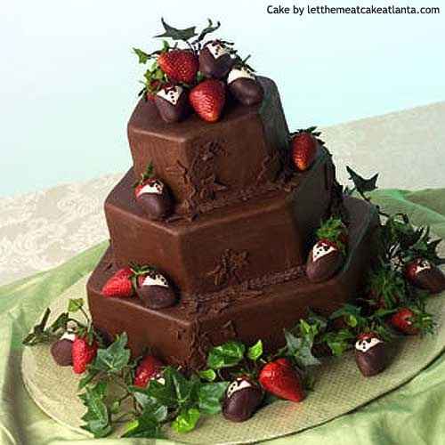 torta nuziale tema cioccolato