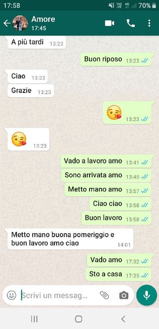 Condividi lo screenshot dell'ultimo messaggio che vi siete inviati - 1